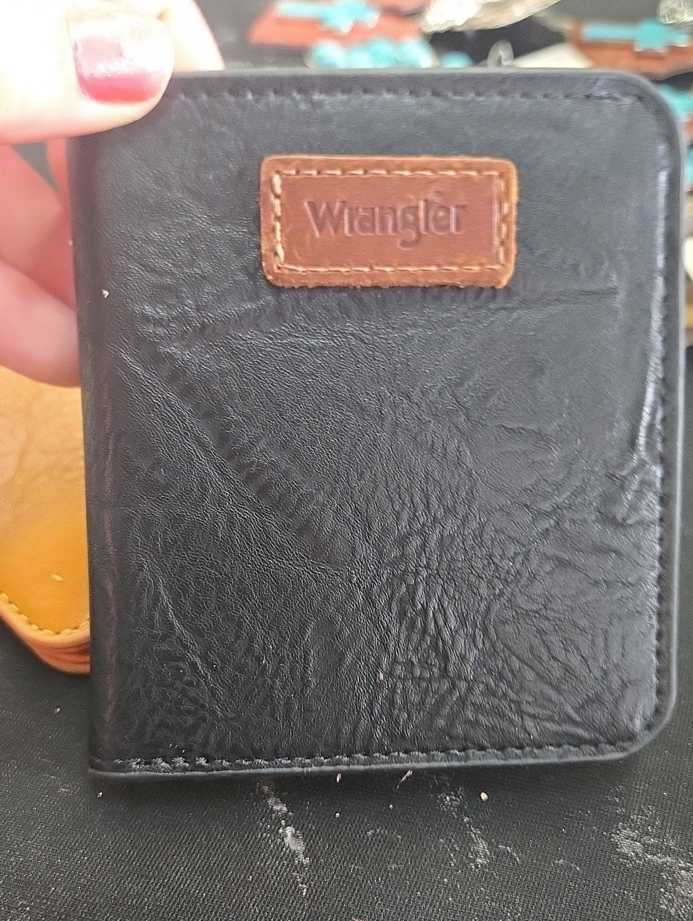 Wrangler Black Leather Bi-Fold Wallet